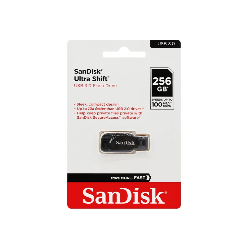 Флэш-накопитель SanDisk CZ410 USB 3.2 Gen 1 серии Макс. 100 Мбит/с, 32 ГБ, 64 ГБ, 128 ГБ, 256 ГБ, скорость передачи данных, USB-накопитель для компьютера