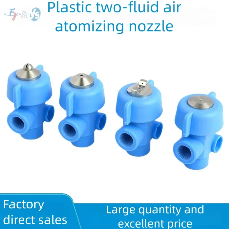 Mini Air Assisted Atomizing Nozzle, Plastic Two-Fluid Atomizer for Compressed Air Water Spraying, Agricultural Sprayers