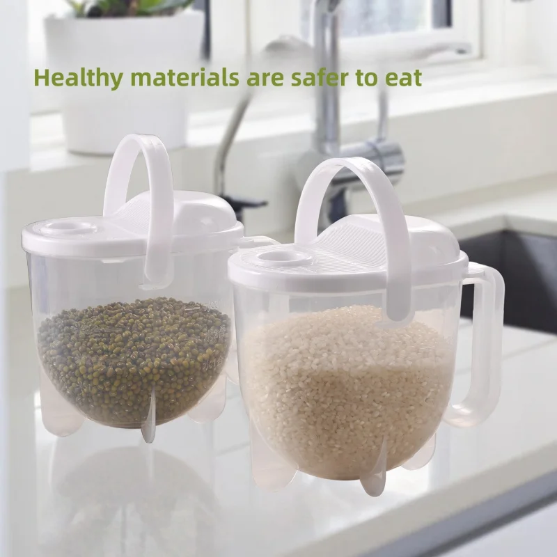 Hands free rice washing machine, draining and flushing type rice washing tool, lazy rice washing machine, rice sieve