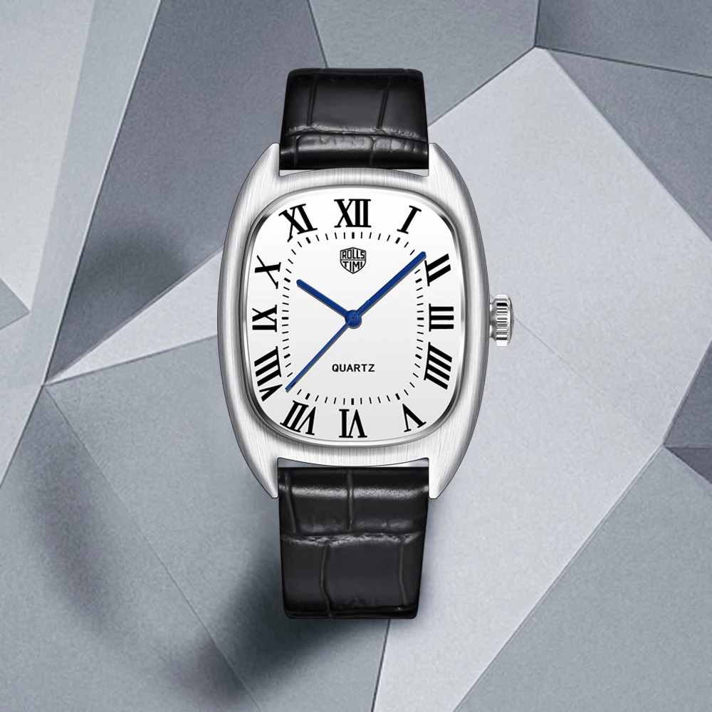 ساعات رجالية RollsTimi ساعات يد كوارتز فاخرة 2025 ساعة VH31 جديدة للرجال ساعات رياضية جلدية مقاومة للماء من الفولاذ المقاوم للصدأ