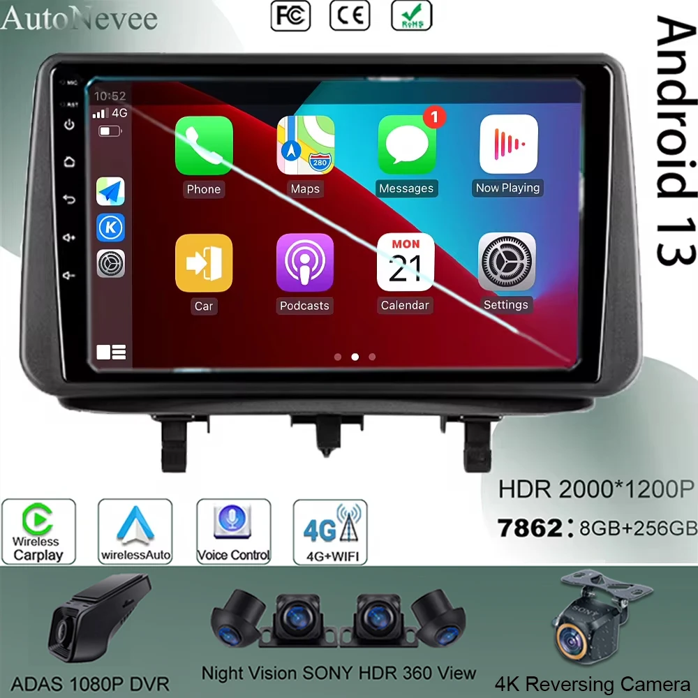 

7862 Android 13 For Opel Meriva B 2009-2014 Auto Radio Touch QLED Screen Radio Multimedia Video Player GPS BT No 2Din DVD DSP BT