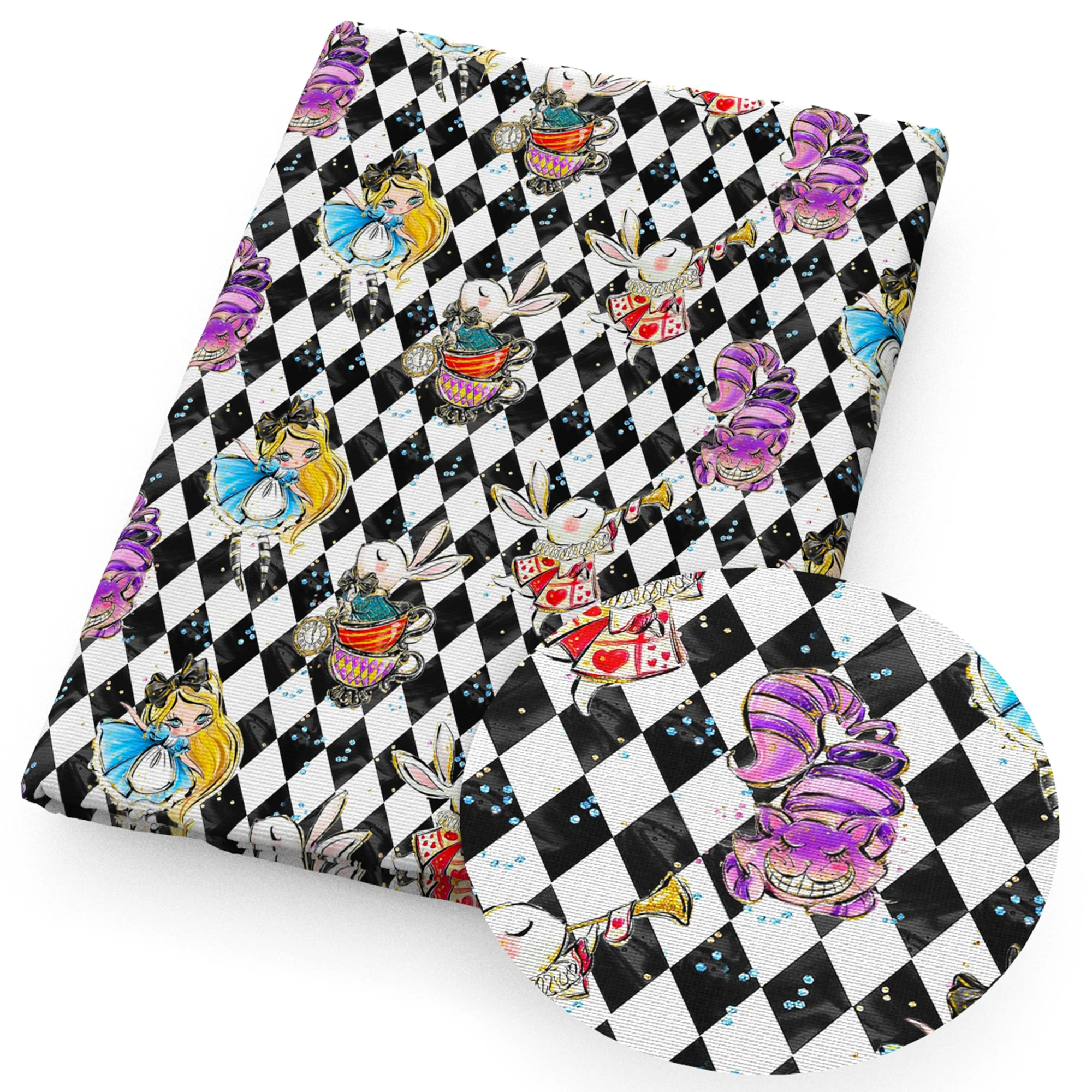 50*145 سنتيمتر أليس في بلاد العجائب البوليستر القطن/نسيج القطن الخالص الأنسجة الخياطة اللحف التطريز المواد الستار قماش ذاتي الصنع