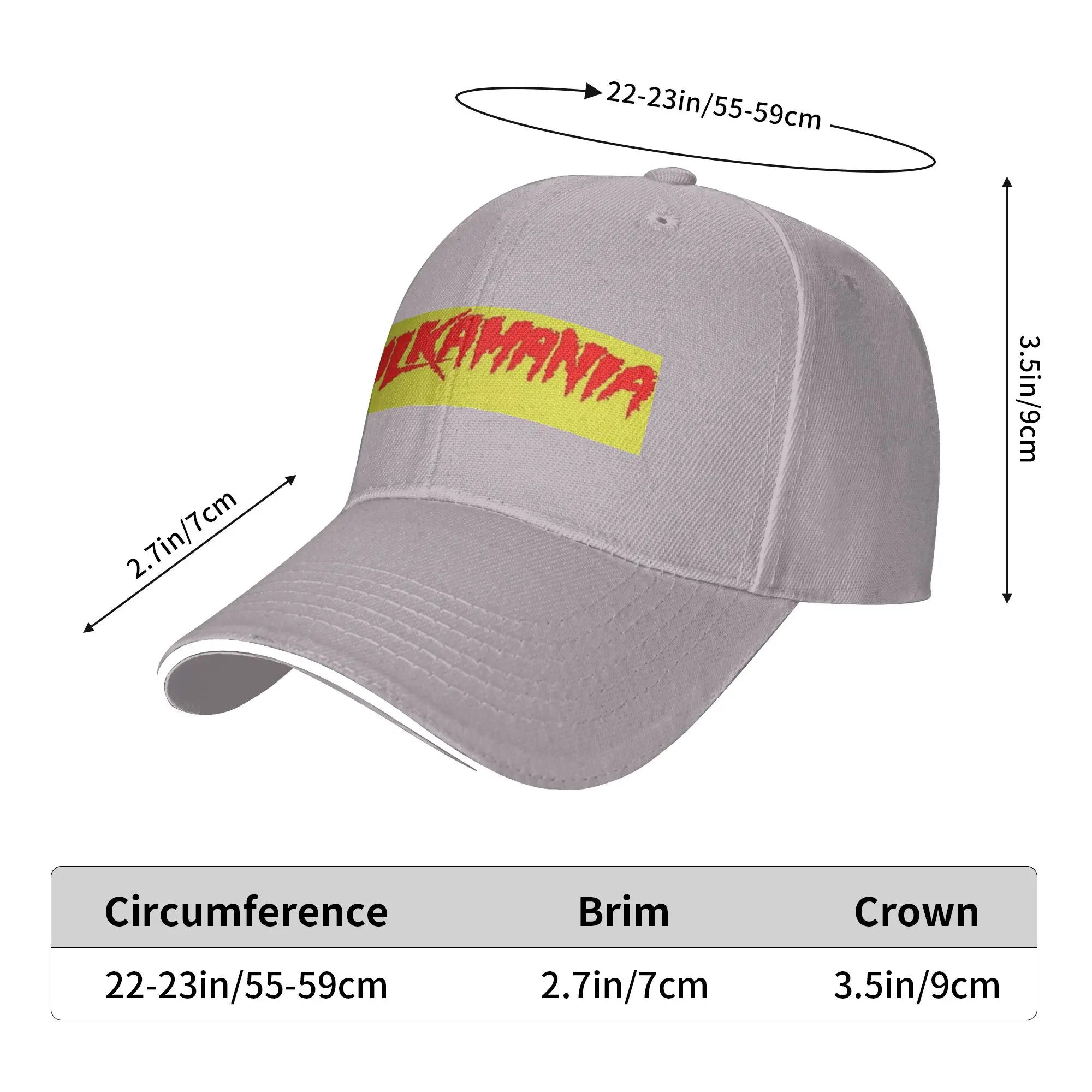 Hulk Hogan Hulkamania   Cap Casual Baseball Caps Adjustable Hat Hip Hop Summer Unisex Baseball Hats Customizable
