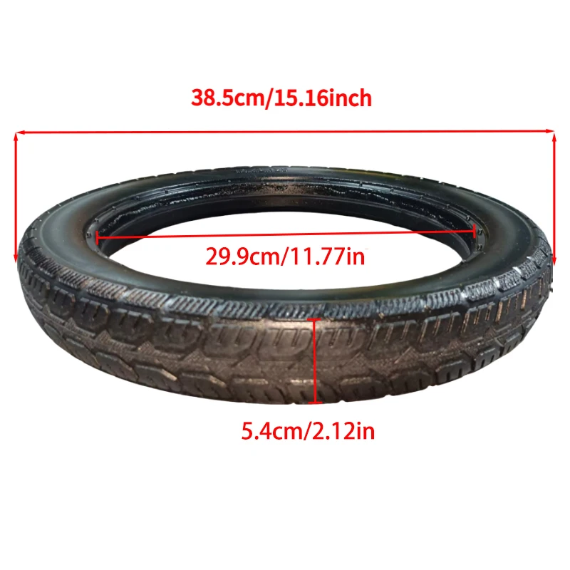 16 Inch 16x2.125 Solid Durable Tires Non-Inflatable Explosion-Proof Electric Vehicle Accessories