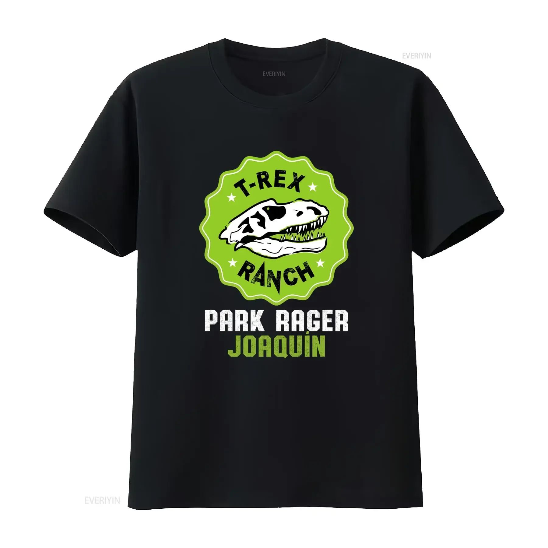 T Rex Ranch Park Ranger Joaquin Dinosaur Shirt for Family Birthday Parties vintage Washed Breathable Versatile Casual homme