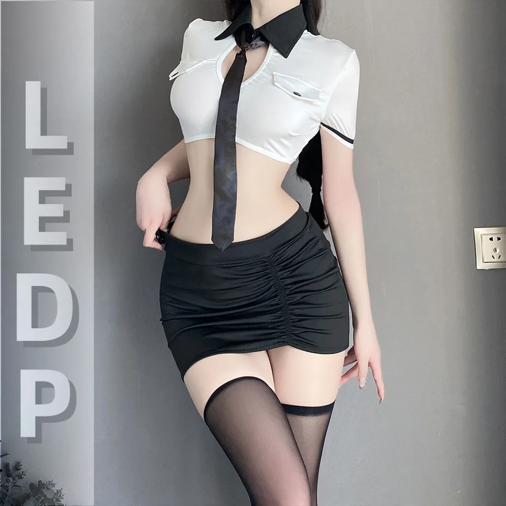 IMU Midnight Bar Schoolgirl Uniform Office Lady Cosplay Costumes Mini Skirt Sexy Lingerie Secretary Nightclub Party Costum