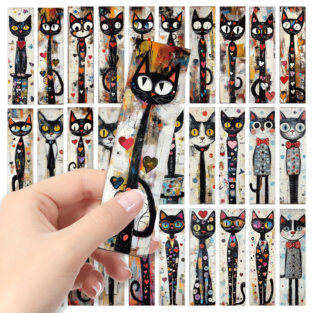 32 قطعة، علامات مرجعية لطيفة على شكل قطة خربش، مناسبة لموسم العودة إلى المدرسة، عيد الميلاد، الهالوين، المعلمين، القراء، وأعياد الميلاد. #1