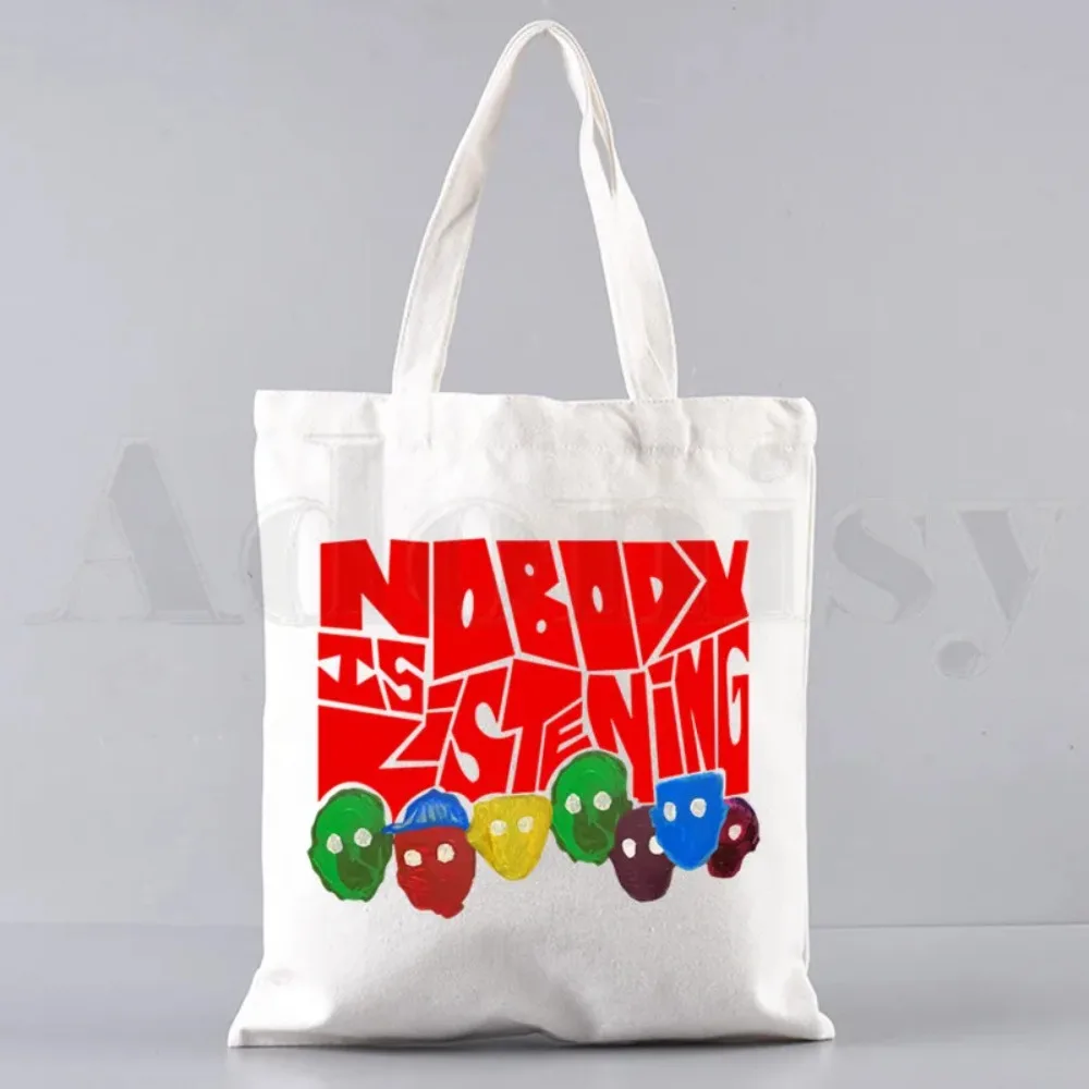 

Zayn Malik Nobody Is Listening Harajuku Graphic Handbags Shoulder Bags Casual Shopping Girls Handbag Women Elegant Canvas Bag