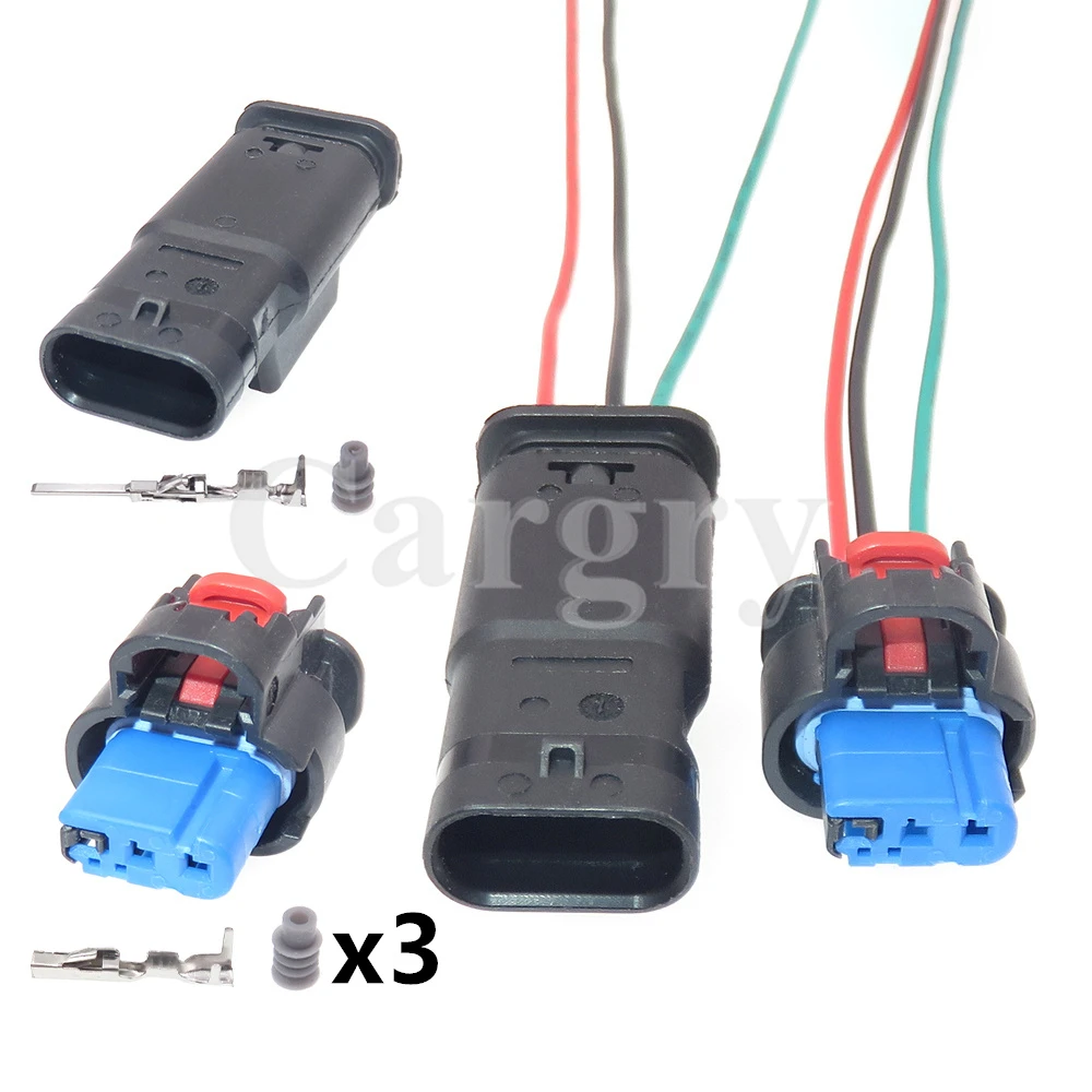 

1 Set 3P 1-2203771-1 1-2296695-1 AC Assembly Car Reversing Radar Wire Male Plug Female Socket for Buick Roewe Auto Accessories