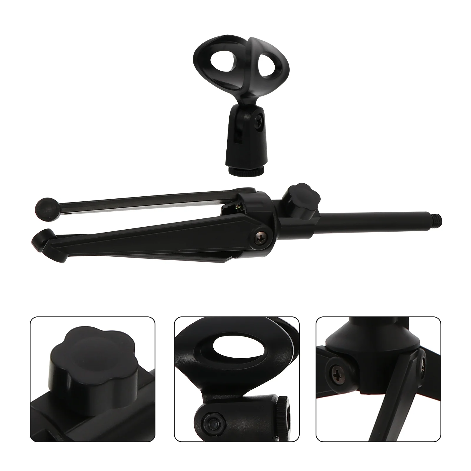 

Flexible Adjustable Desktop Microphone Stand Lifting Tripod Mic Holder for Broadcasting Podcasting Recording Online Meeting