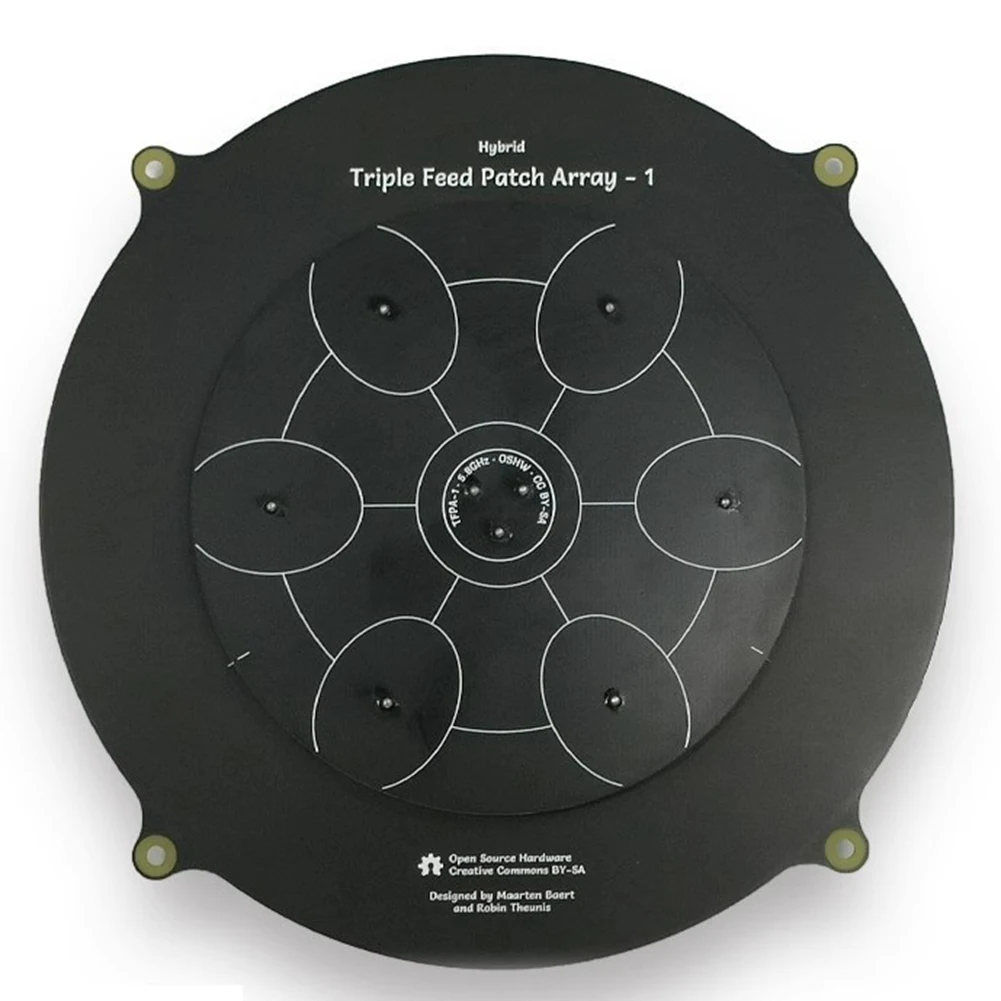 A41Z-150Mm Triple Feed Patch 5.8Ghz 14Dbi Pagoda Array FPV Antenna Image Transmitter Flat Panel Antenna For FPV Drone