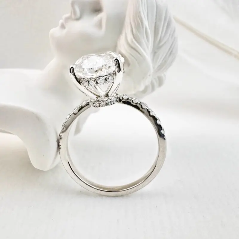 

IGI Lab Growing Diamond Ring Oval D Color 1 2 3 4 5Ct Solid 10K White Gold Ring Diamond wedding ring Factory Engagement Ring