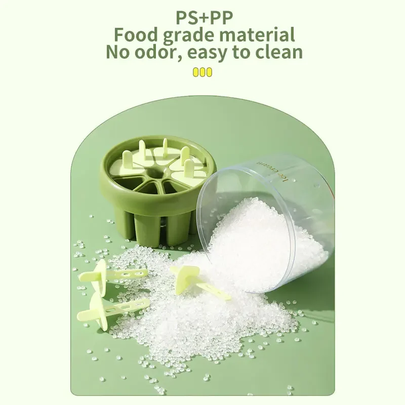 Fashionable Cute Popsicle Mold Household 8 Grid Ice Cream Making Template For Home Kitchen Dessert Popsicle Accessories Ice tray