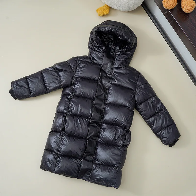 Children's Down Jacket Thickened Long Down Cotton Jacket for Small and Medium-sized Children