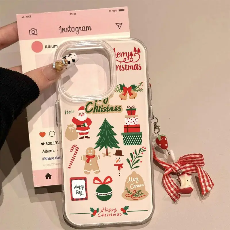 

Case for iPhone 17 Air 16 Pro Max 15 Pro 14 13 Plus 12 11 Camera Protection TPU Cushion Shockproof for Men Female Christmas Gift