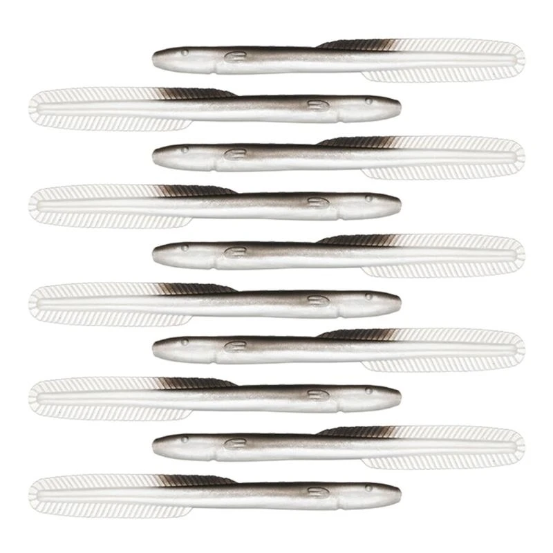 

10Pcs Soft Simulation Loach Soft Baits Bionic Swimming Lures Slow Sinking Lures