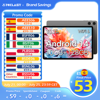 Teclast P30T Android 14 Tablet, 10.1 Inch 1280X800, Allwinner A523 Octa Core, 10Gb Ram (4Gb+6Gb Expansion), 128Gb Rom(Support Tf 1Tb), 5Mp+2Mp, 6000Mah, Type C, Wi-Fi 6, Mali G57