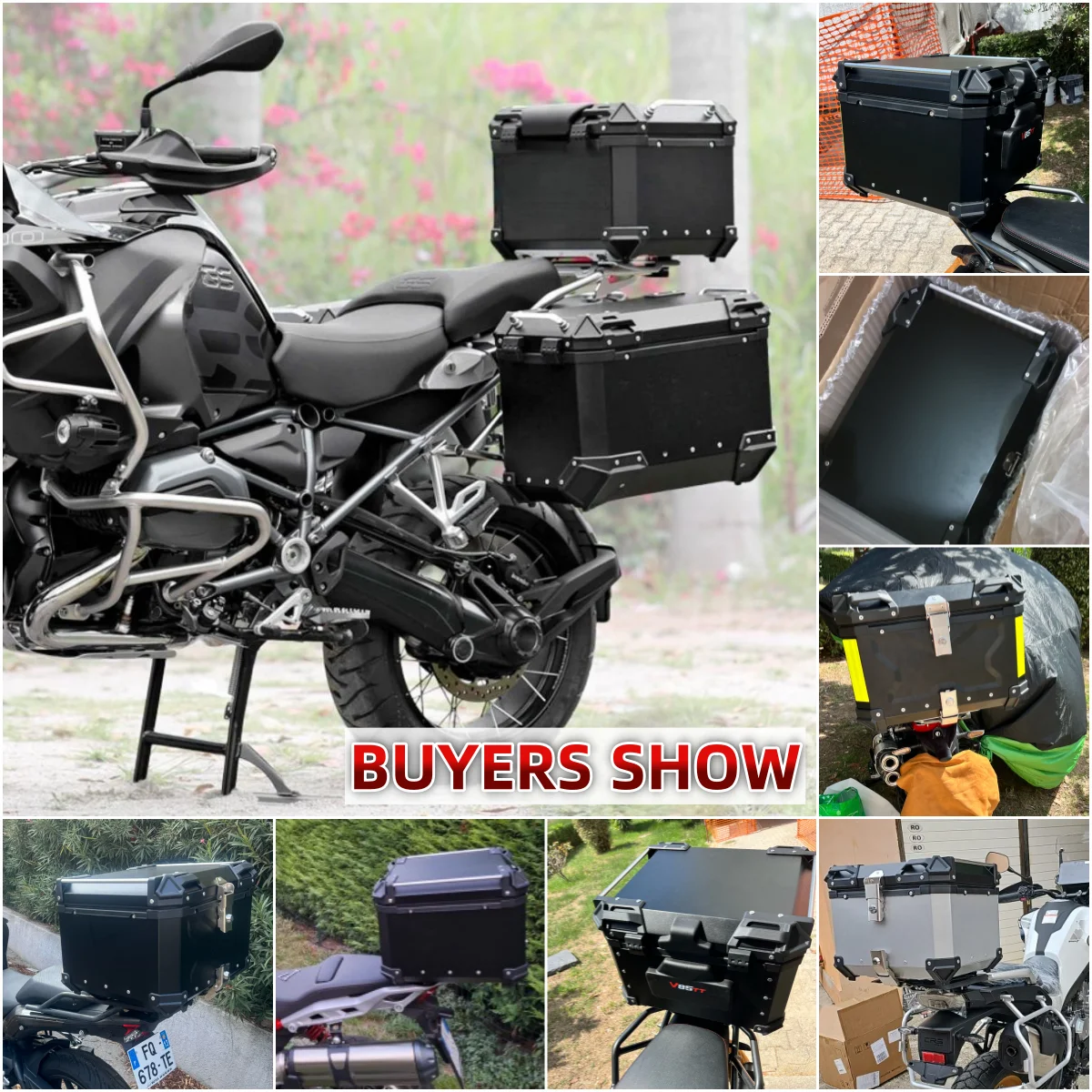 Motorcycle Trunk Top Box Aluminum Motorcycle Helmet Box Universal Motorbike Tail Box Travel Waterproof Luggage Case MotoTool Box