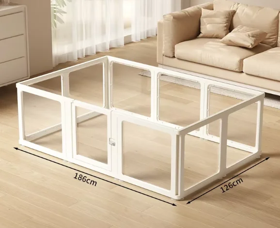 Premium Durable Pet Fence Solution HDPE & Acrylic Plastic for Containing & Protecting Furry Friends Pet Cage