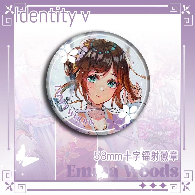 Anime Identity Ⅴ Emma Woods Qi Shiyi Melly Plinius Cosplay  Badge  Ambitus Gift