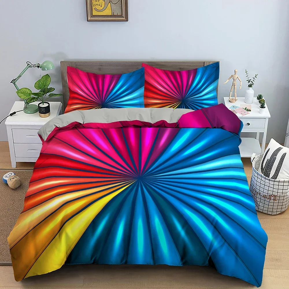 

3D Print Colorful Pattern Comfortable Duvet Quilt Cover Pillowcase Bedding Set Children Bedroom Decoration Home Textile
