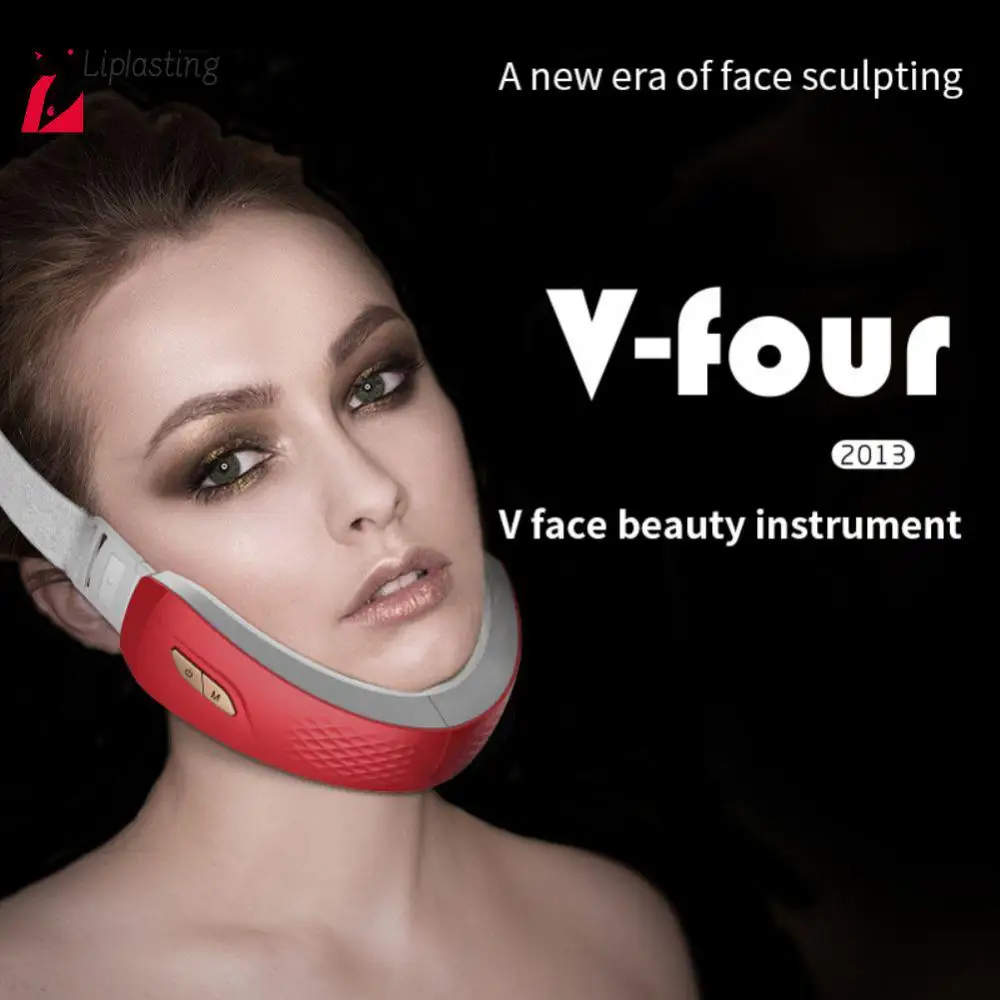 Máquina Eléctrica de estiramiento Facial en V, dispositivo de elevación de la piel con doble mentón, vibración, luz LED, EMS, moldeador de cara en V, masajeador Facial