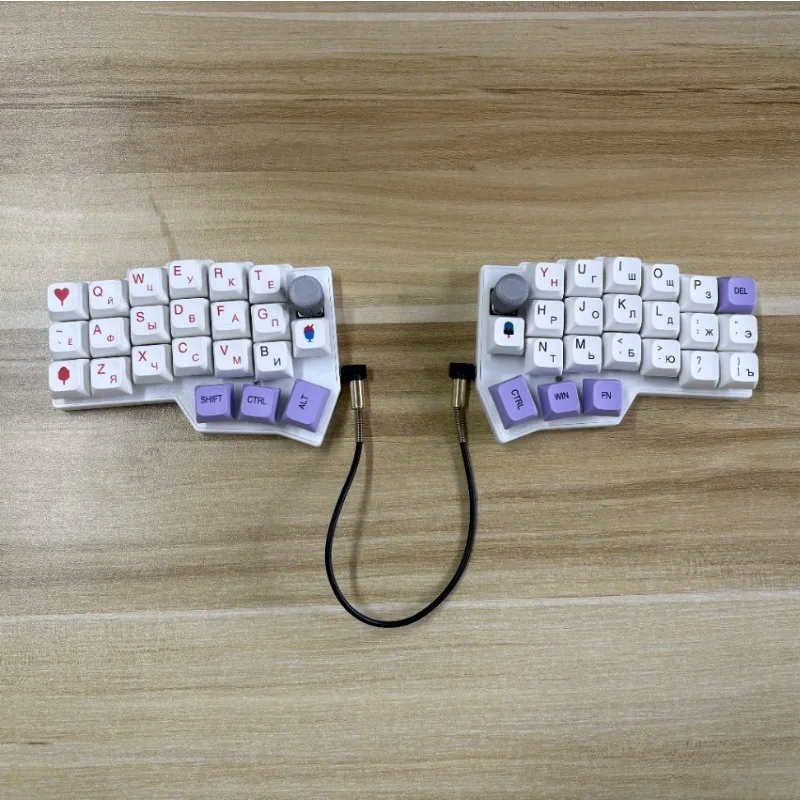 CORNE V4.1 Knob Version Split Keyboard RGB Wired Single-mode 3D-Printed Customized Keyboard 46 Layout VIAL Mechanical Keyboards