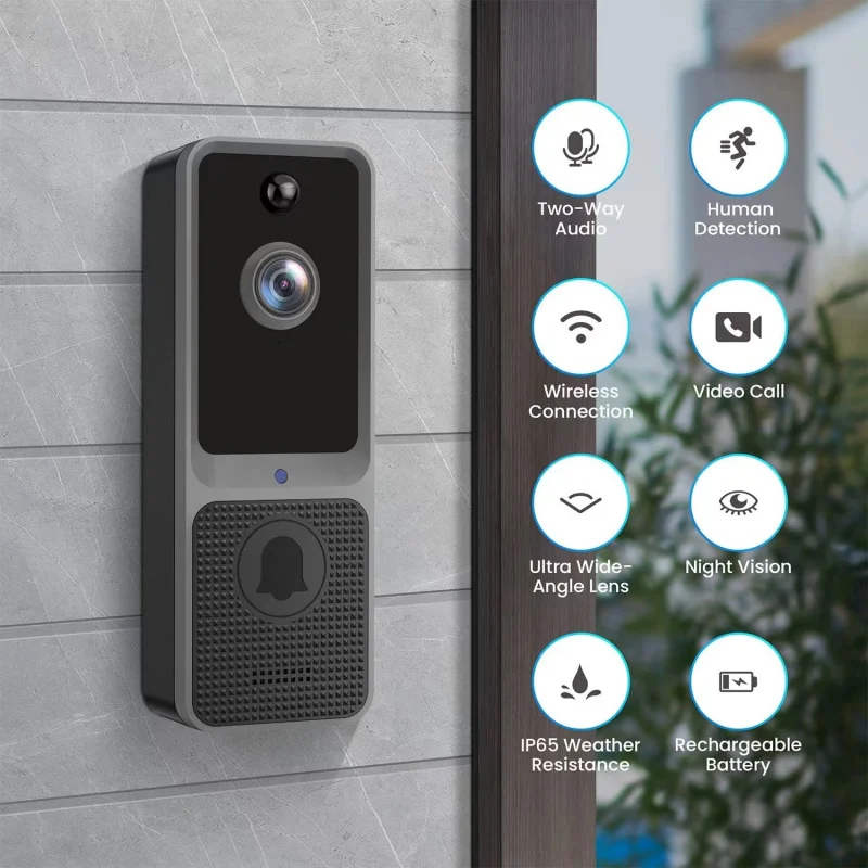 Wireless Video Doorbell Intercom Camera with Night Vision