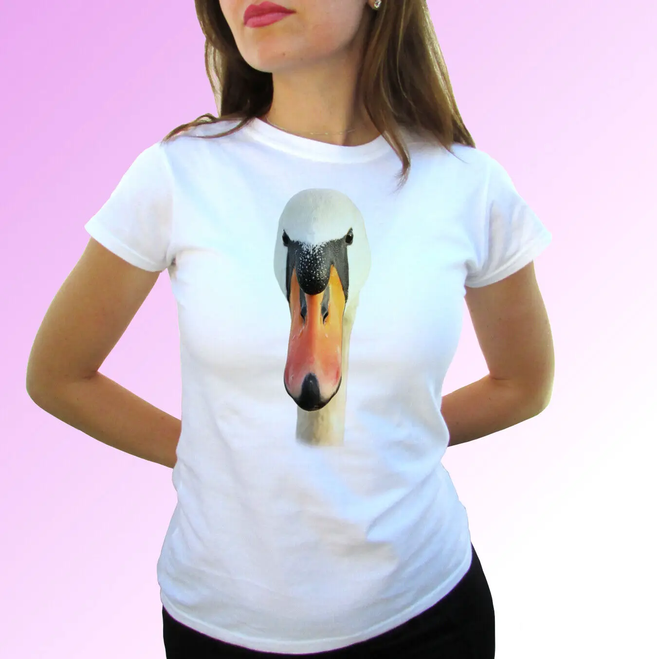 Swan t shirt tee bird top cygnus art animal gift mens womens kids baby sizes