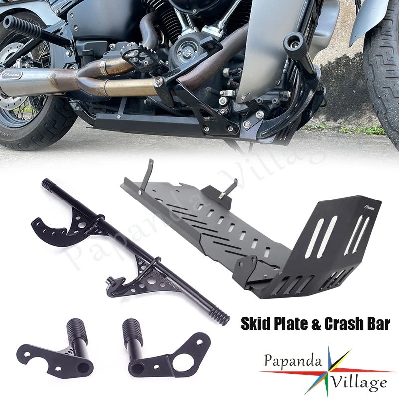 

For Harley Softail Street Bob Low Rider S ST 2018-up Motorcycle Skid Plate Engine Guard Frame Chassis Cover Crash Bar Protector