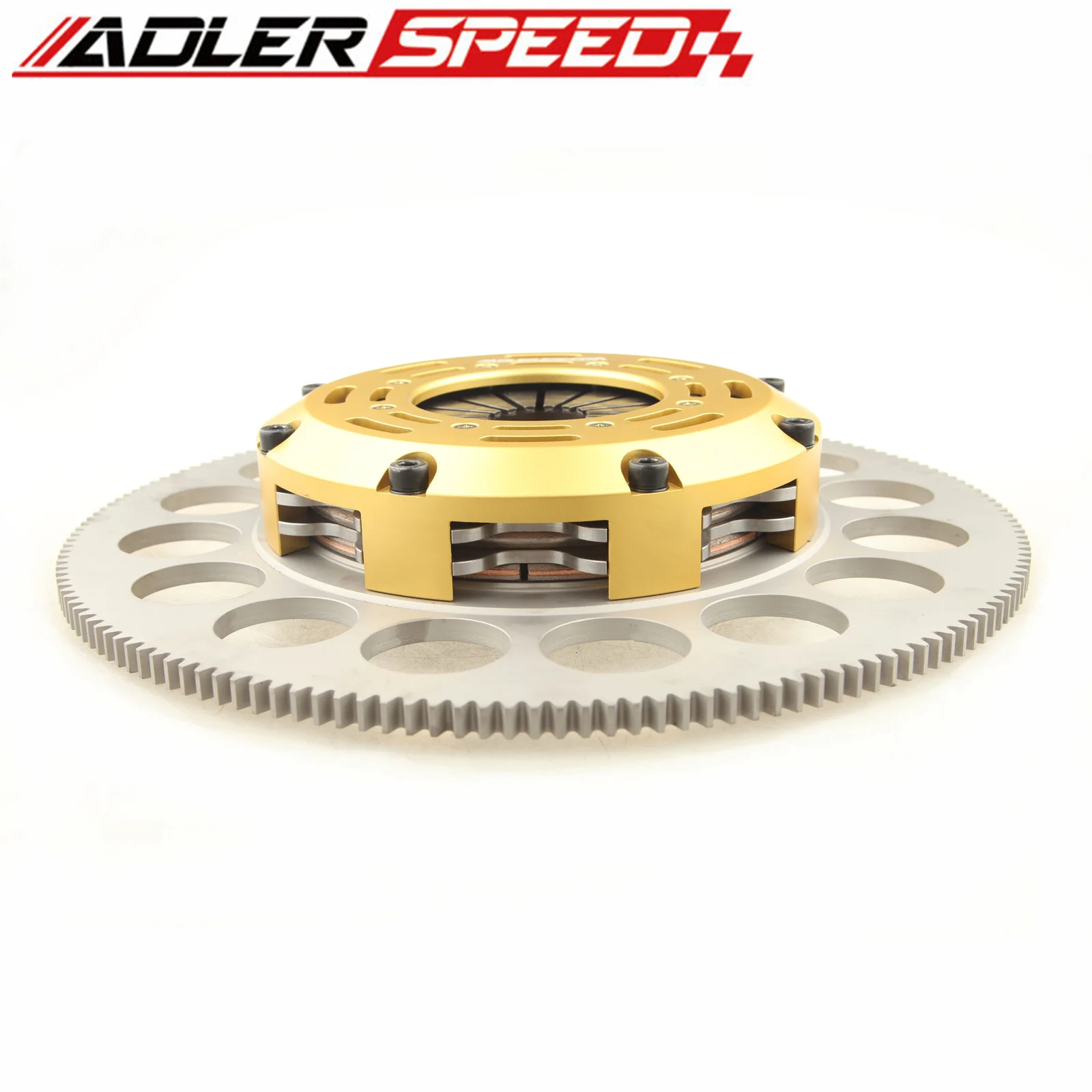 

ADLERSPEED Race Twin Disc Clutch Kit For 96-04 Ford Mustang GT 4.6L SOHC 6-Bolt Medium