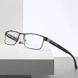 2024 Men Titanium Alloy Reading Glasses Non Spherical 12 Layer Coated Lenses Eyeglasses Business Hyperopia Eyewear +1.0 To +4.0