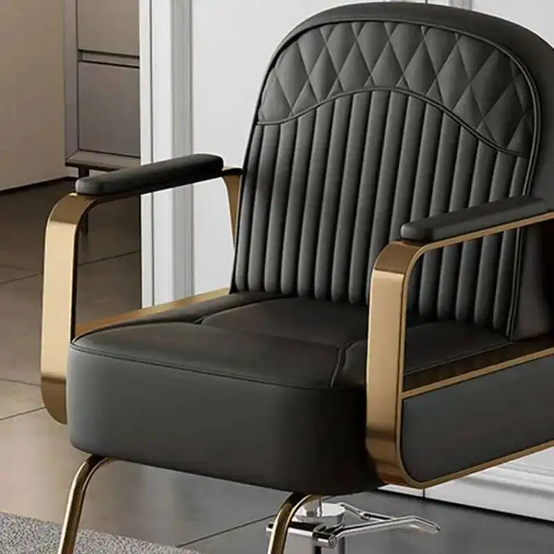 

Stainless Barber Chair Spa Lifting Pedicure Steel Salon Chair Luxury Hairstylist Silla De Barberia Salon Furniture AA