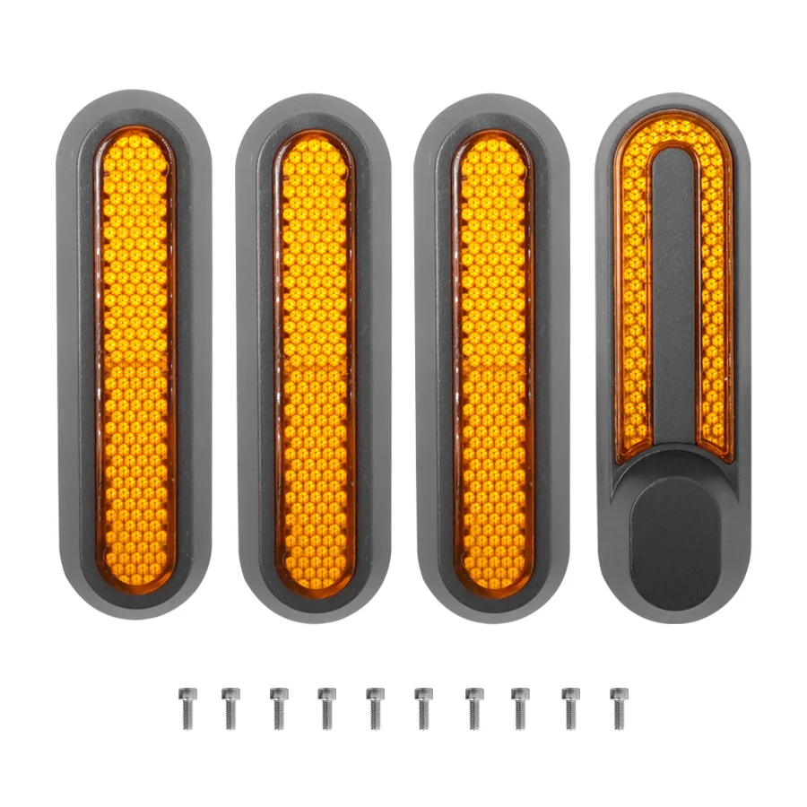 Rad Abdeckung Schützen Shell Für Xiaomi Elektrische Roller Pro 2/1s/M365 Vorne Hinten Sicherheit Reflektierende Teile gelb reflektor