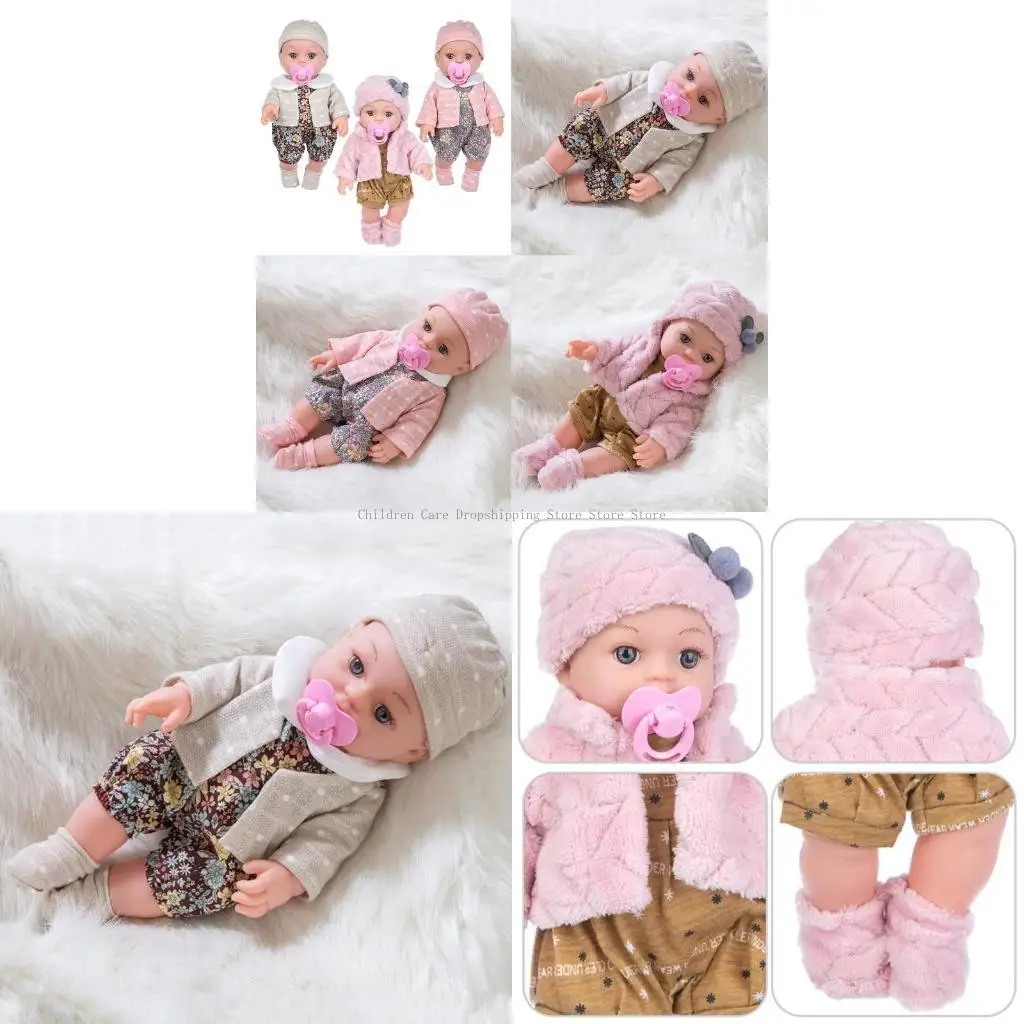 

Simulation Baby Dolls Realistic Soft Silicone Vinyl Dolls Newborn Baby Lying for Doll with Opening Eyes for Newborn Pres