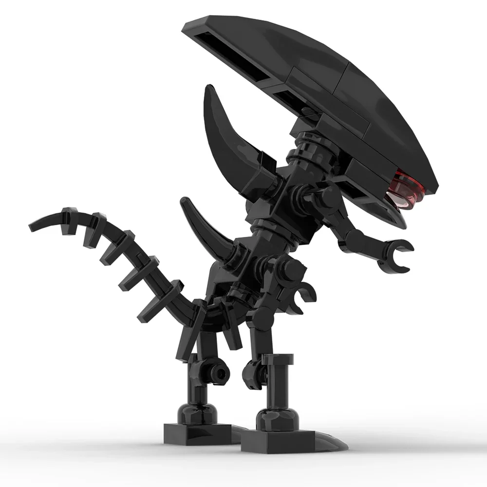 MOC Alieneds Building Blocks ชุดภาพยนตร์สยองขวัญโครงกระดูกสีดํา Monster Face Hugger Action Figure อิฐของเล่นสําหรับของขวัญเด็ก