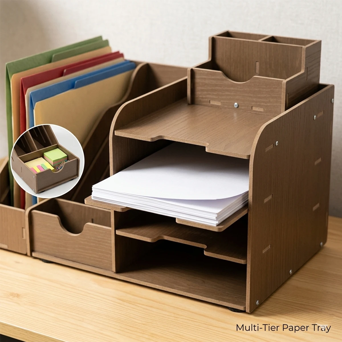 Multi layer folder, file rack, storage rack, storage box, desktop organizer, artifact, office supplies
