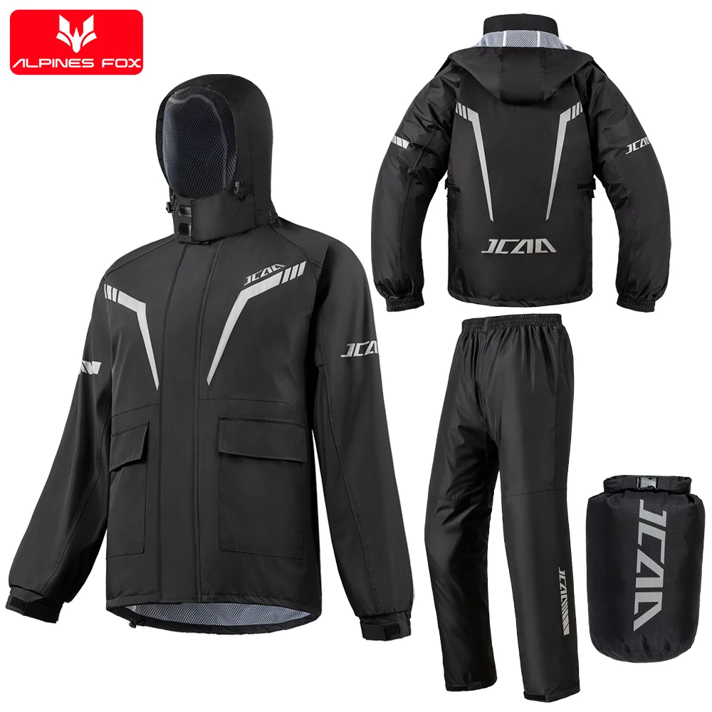 

2025 New Motorcycle Raincoat Reflective Men Women Raincoat Waterproof Motocross Suit Motorcycle Rain Jacket Split Raincoat Set