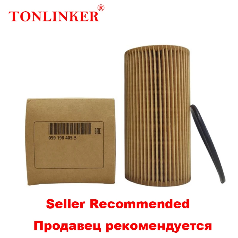 TONLINKER Oil Filter 059198405B For Audi Q7 4M 2nd 3.0 45TDI quattro 2015-2019 2020 CVMD 4MB 059198405 059115561G Diesel Models