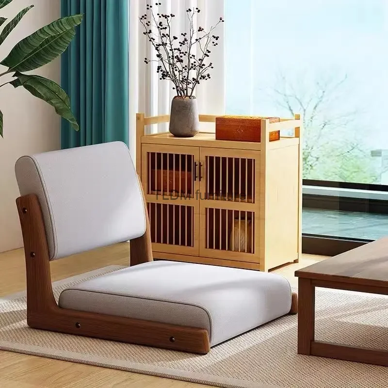 

Japanese Floor Tatami Legless Chair,Solid Wood Seat Cushion,Living Room Sofas,Sofa Chairs,Bay Window Lazy Chair,Furniture