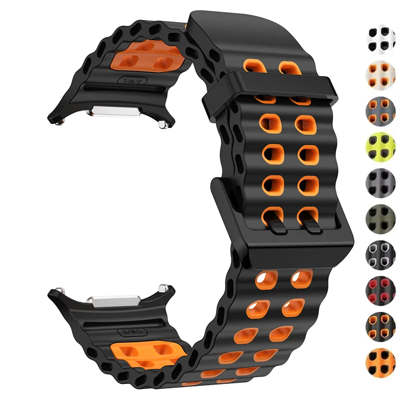 Marine-Armband für Samsung Galaxy Watch Ultra2 Sport Silikon-Armband für Samsung Galaxy Ultra 2024 2025 Uhrenarmband Zubehör