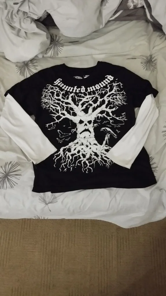 Affliction Long Sleeve T-Shirt Hip Hop Oversized Winter New Gothic Clothing Top Streetwear Men Women Casual