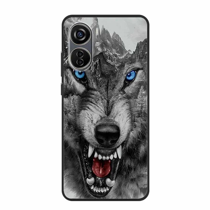 For ZTE Axon 40 Lite Case Luxury TPU Soft Silicone Back Cover Phone Cases for ZTE Axon40 Lite Cartoon Protector Shockproof Coque