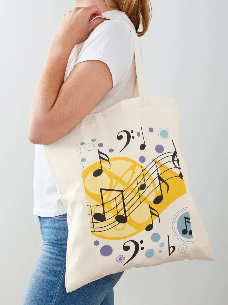 Musical Notes Tote Bag tote bag custom Canvas stote bag eco folding