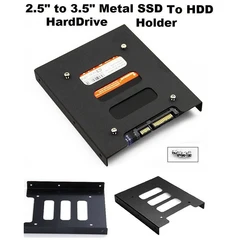 2.5 Inch SSD HDD To 3.5 Inch Metal Mounting Adapter Bracket Dock Hard Drive Holder For PC Hard Drive Enclosure
