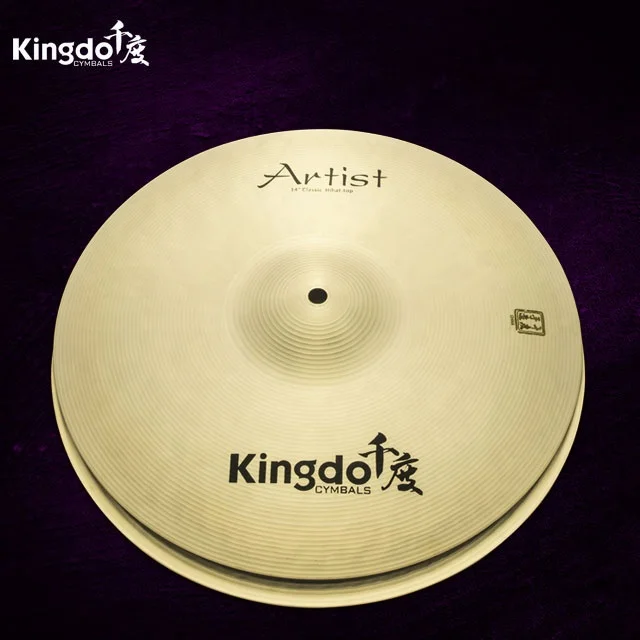 2025 Kingdo بالجملة تصميم جديد اليدوية B20 14 ''الكلاسيكية Hihat الصنج مجموعة طبلة الصنج مجموعة الآلات الموسيقية