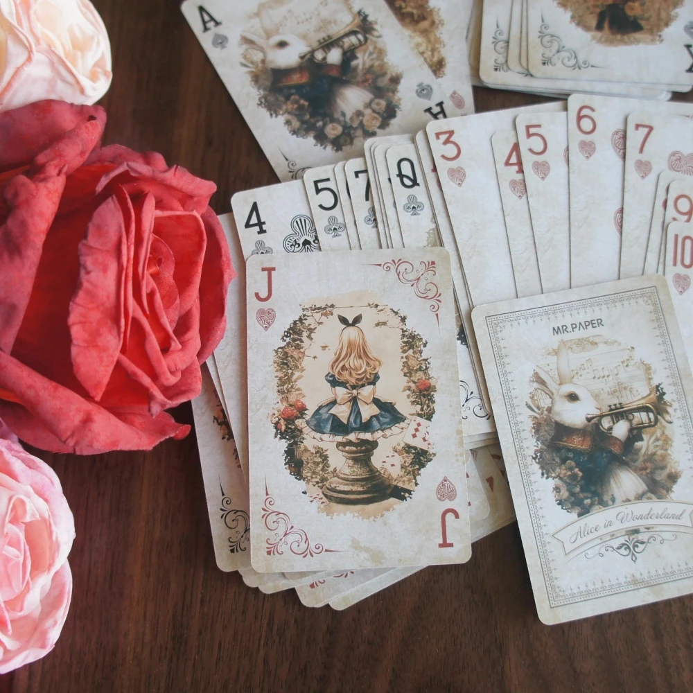 

5.7*8.7cm 55pcs Mini Card Alice Story Theme Multi-use As Scrapbooking Craft Paper DIY Decoration Gift Card Message Card