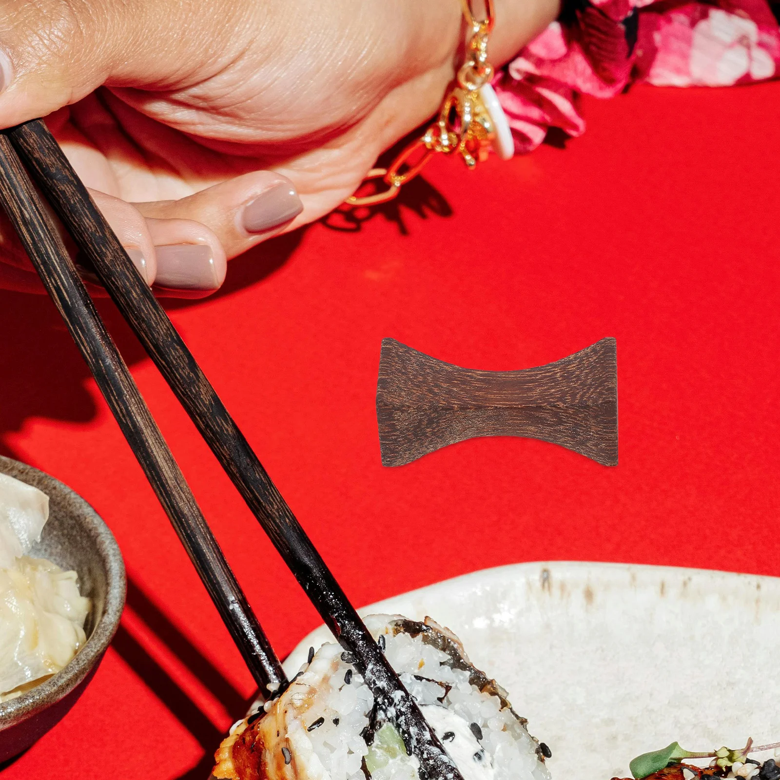 

10Pcs Wooden Chopstick Rest Holder Stand Japanese Style Wood Spoon Fork Knife Rack for Dining Table Home Restaurant