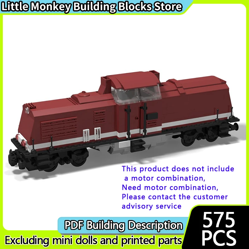 

City Car Model MOC Building Bricks Narrow Gauge BR 199.8 Locomotive Modular Technology Children Holiday Gifts Assemble Toys Suit