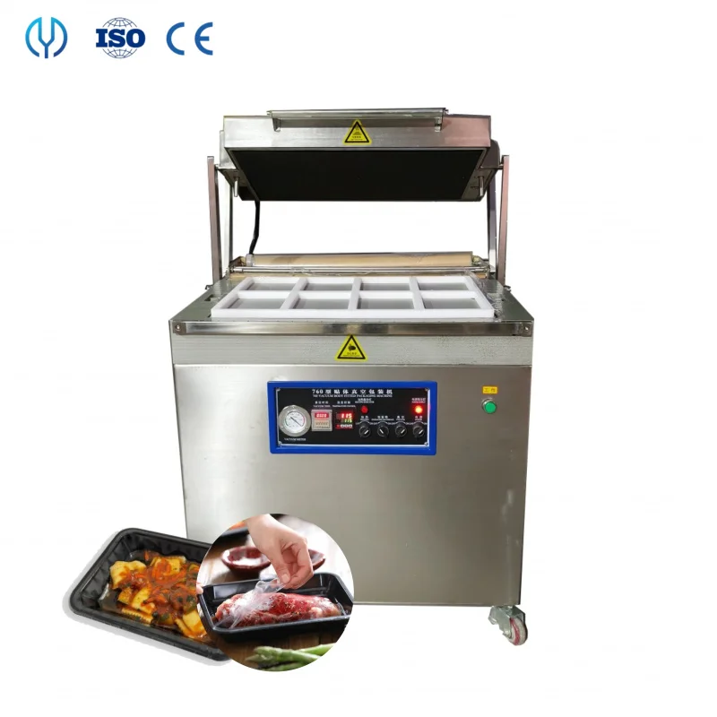 Factory Wholesale Cooked Food Skin Packing Tray Sealer Ready Meal Vacuum Sealing Machine